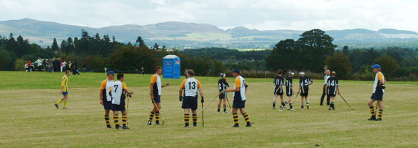 A pre-match panorama at the Blairgowrie Highland Games